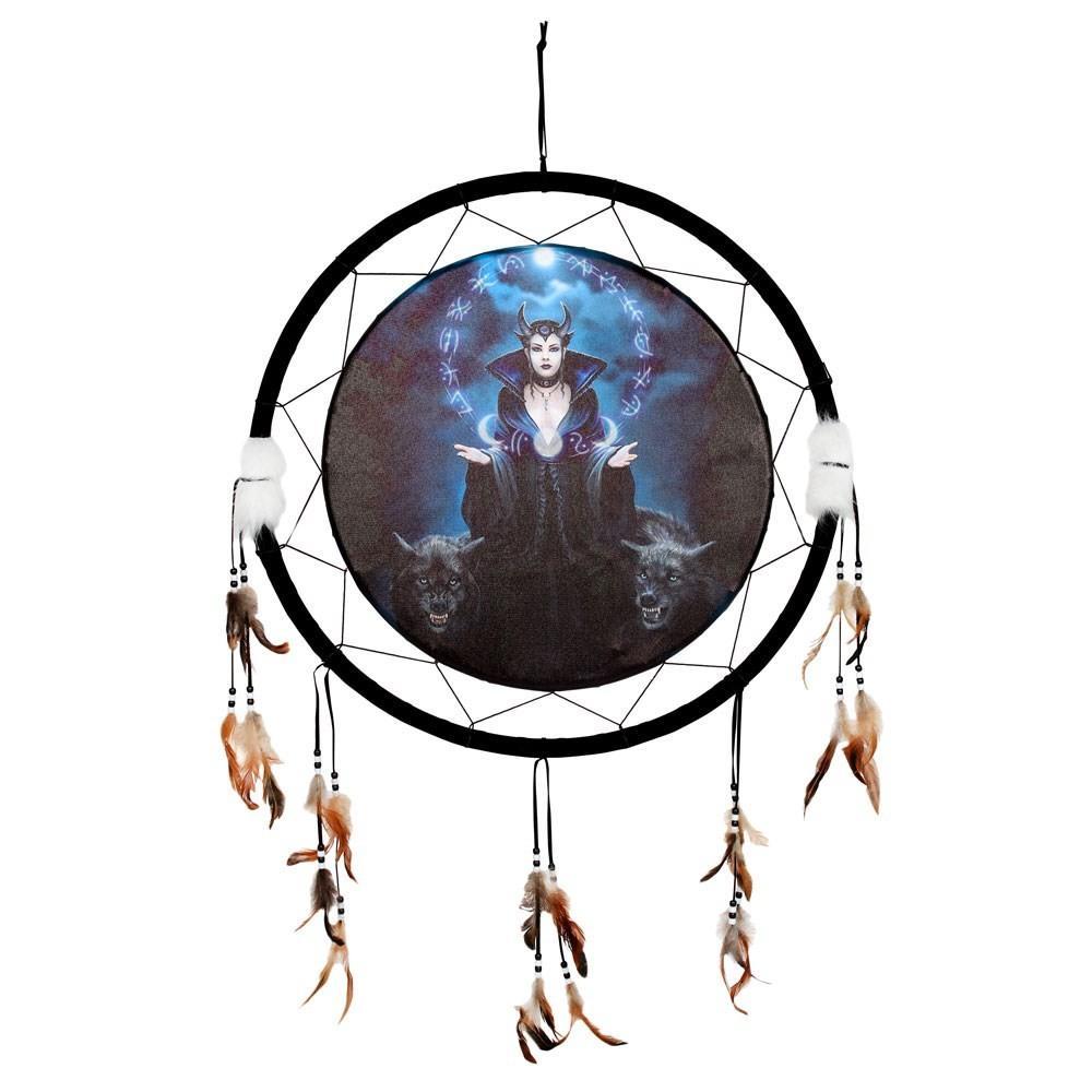 Anne Stokes Moon Witch Dreamcatcher (Black/Blue) (One Size)