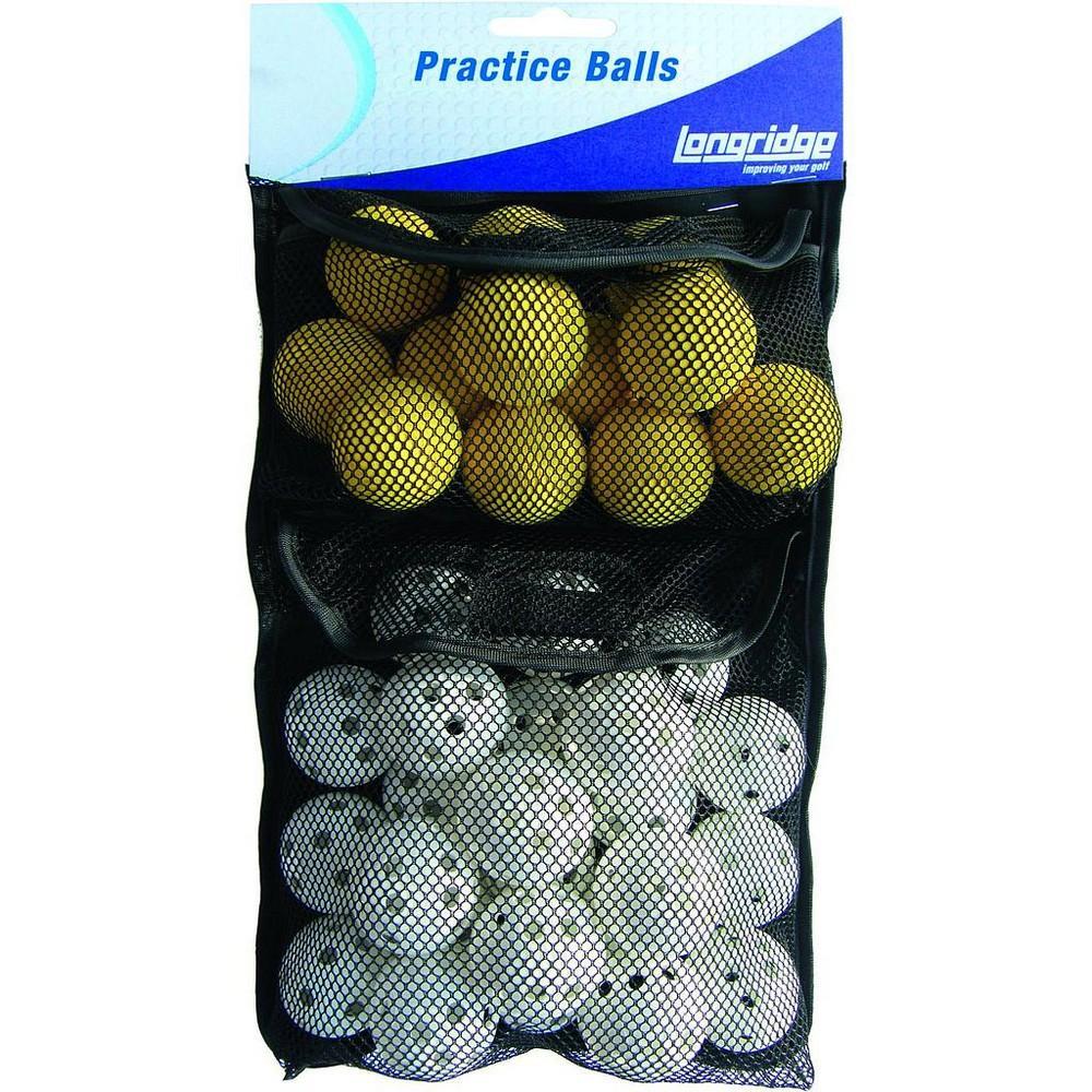 Longridge Practice Golf Balls (Pack of 32) (Yellow/White) (One Size)