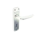 Securit Bradford Aluminium Lock Handle (Pack of 2) (Silver) (150mm)