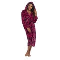 Wolf & Harte Panther Print Hooded Dressing Gown (Pink Print) (12-14 UK)