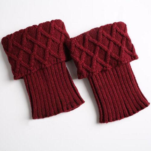 GoodGoods Short Boots Socks Boot Cuffs Toppers Ankle Leg Warmers(Wine Red)