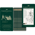 Faber-Castell 9000 Art Sketching Graphite Pencils 8B-2H Tin Set 12
