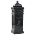 Pillar Letterbox Aluminium Vintage Style Rustproof Black vidaXL
