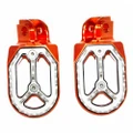 CNC ORANGE Stainless Footpeg Foot Pegs Rest Pedal FX205 65SX MX MOTORCYCLE BIKE