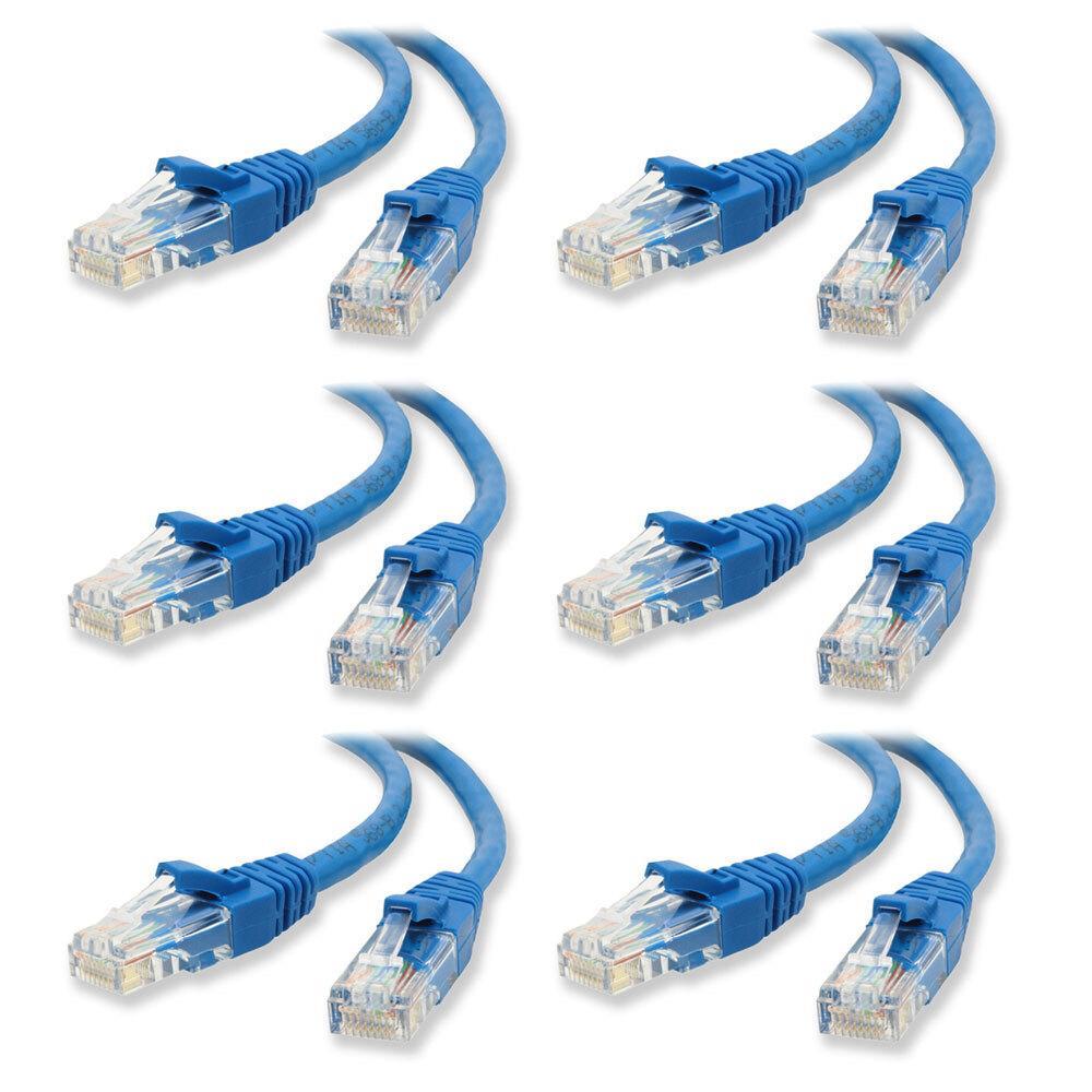 6PK Sansai 15m CAT5e Networking Patch Cable Ethernet Internet for PC/MAC Router
