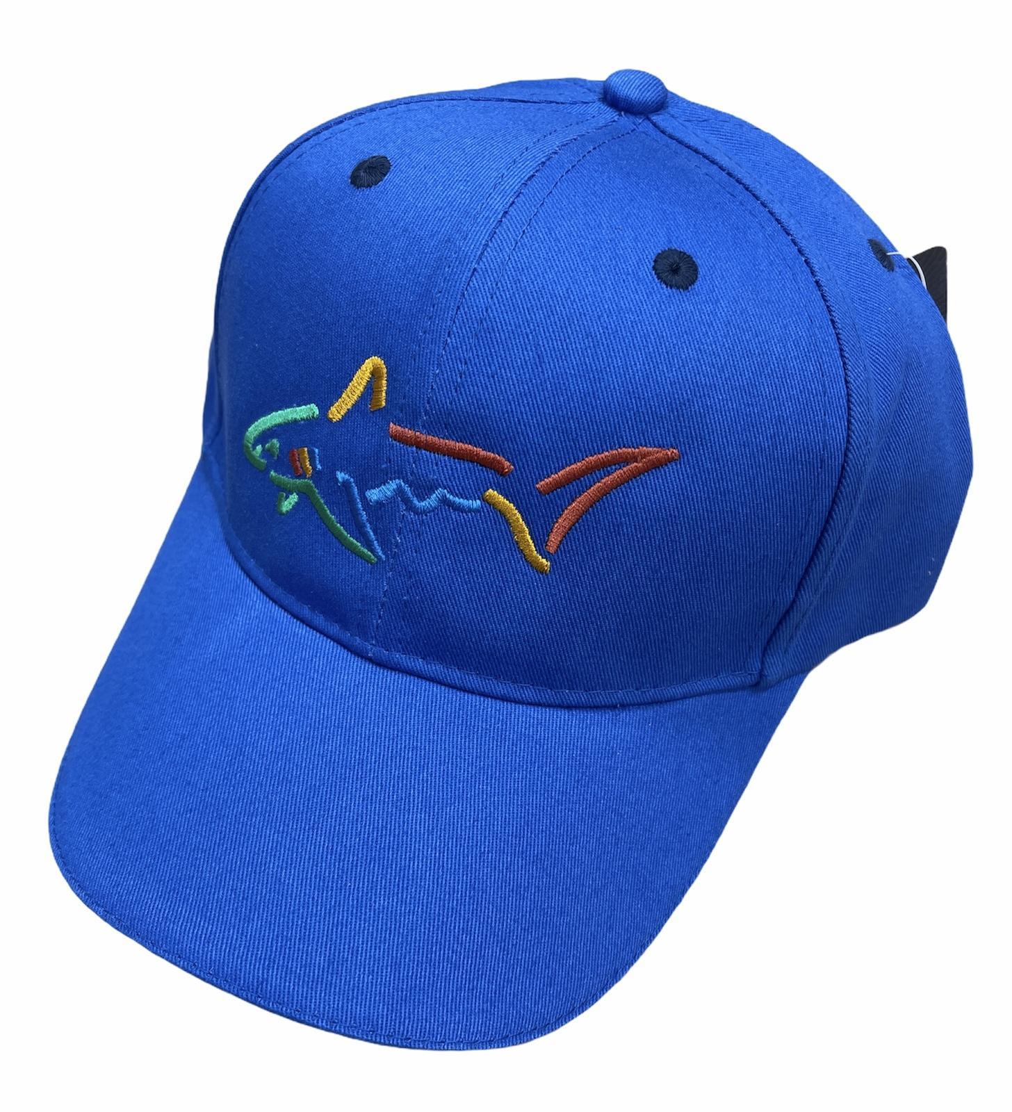 GREG NORMAN Cotton Golf Baseball Cap Hat Adjustable - One Size - Electric/Black/White