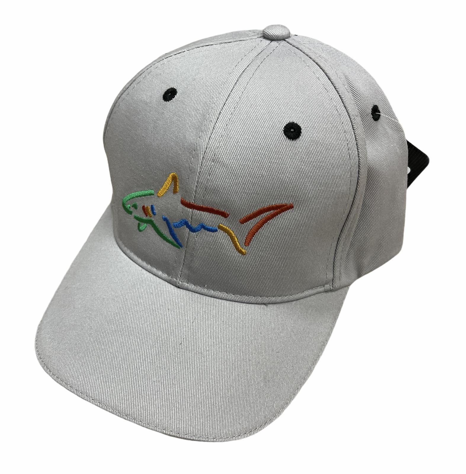 GREG NORMAN Cotton Golf Baseball Cap Hat Adjustable - One Size - Storm/Black/White