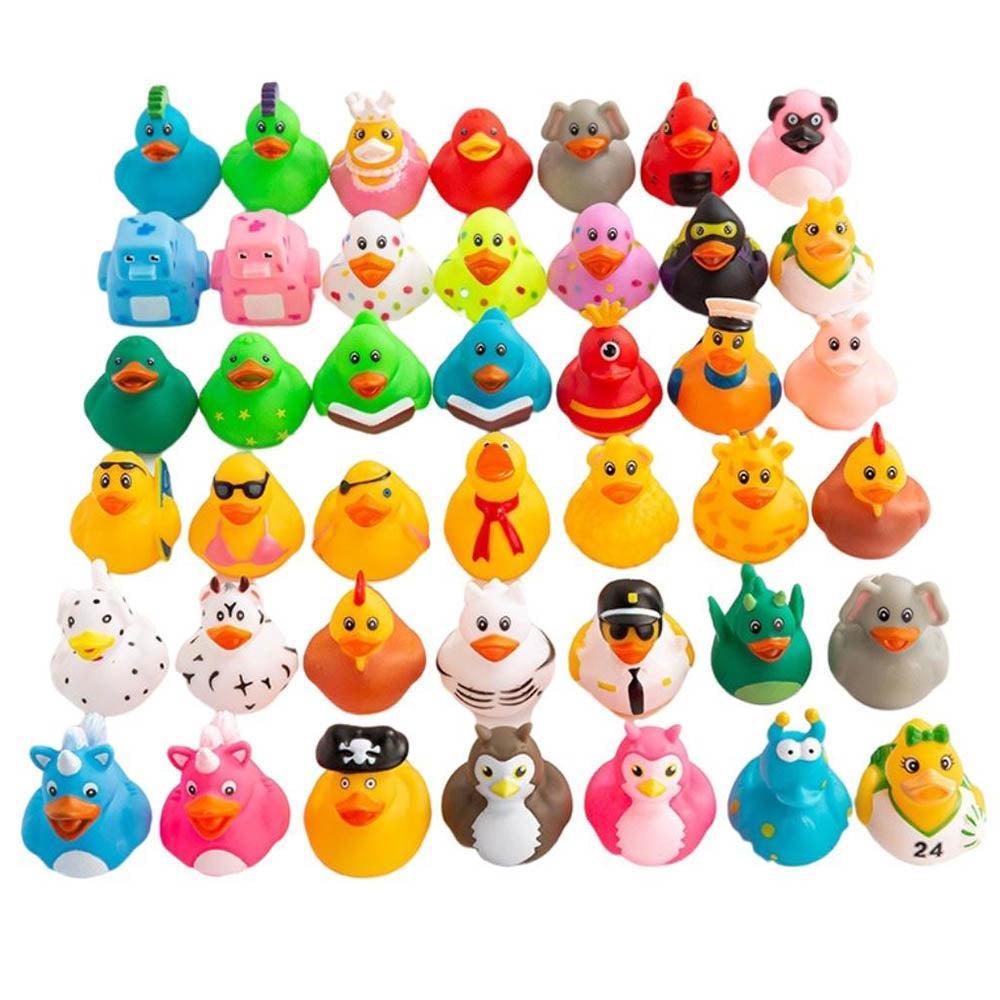 20Pcs Rubber Duck Baby Bath Toy for Kids Assorted Colors Cute Duck Bath Tub Pool
