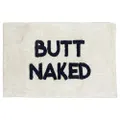 Furn Butt Naked Rectangular Bath Mat (Ivory/Charcoal) (One Size)