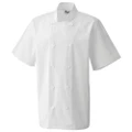 Premier Unisex Short Sleeved Chefs Jacket / Workwear (White) (M)