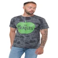The Beatles T Shirt Apple Band Logo new Official Dip Dye on Grey Unisex