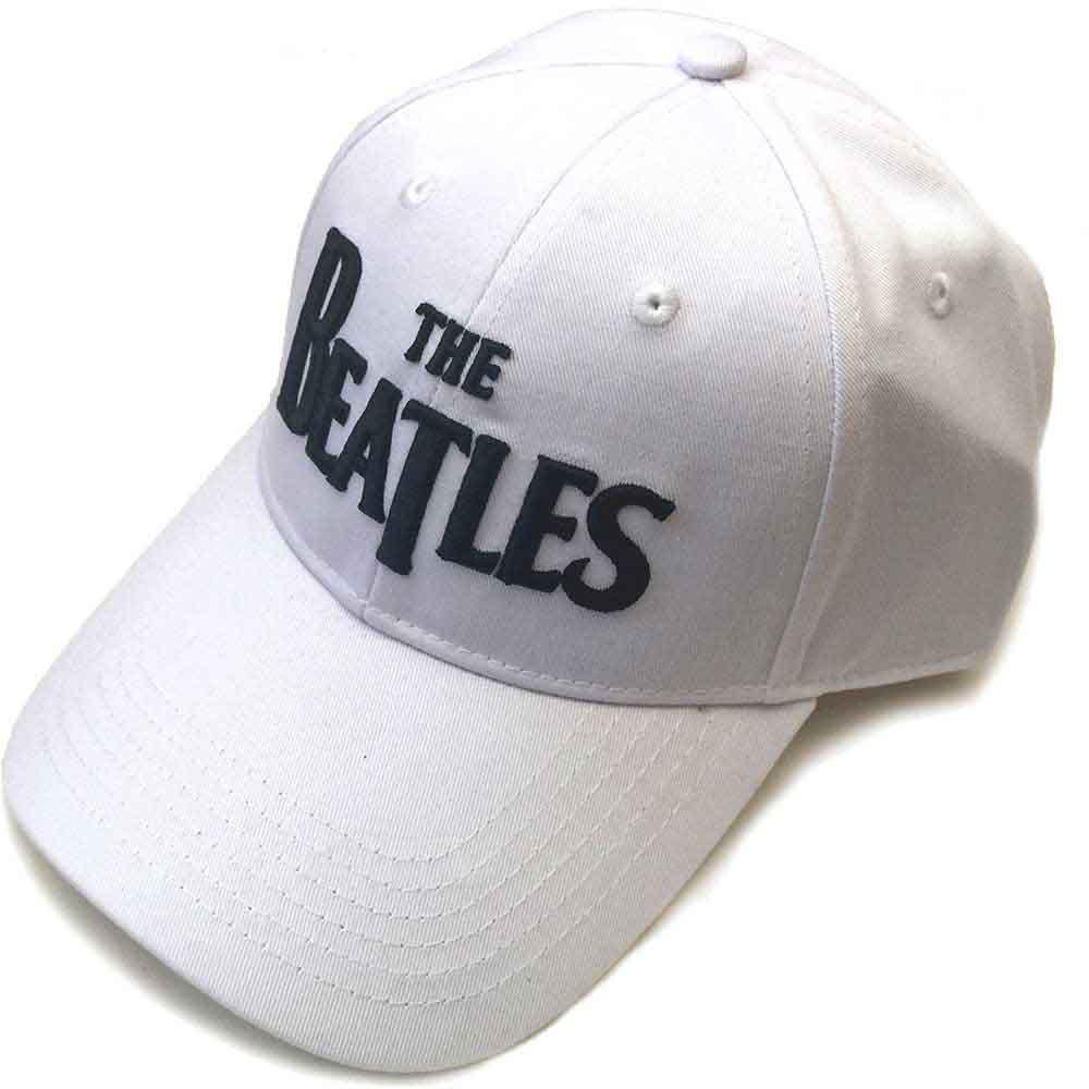 The Beatles Baseball Cap Classic Drop T Band Logo new Official White Strapback