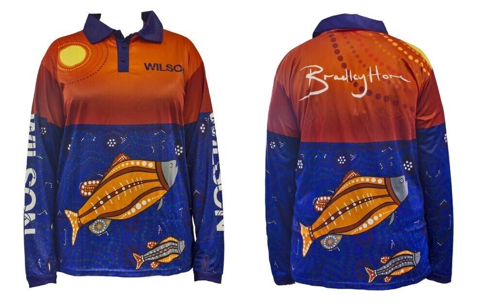 Extra Large Wilson Sunset Barramundi Brad Hore Tournament Long Sleeve Fishing Shirt