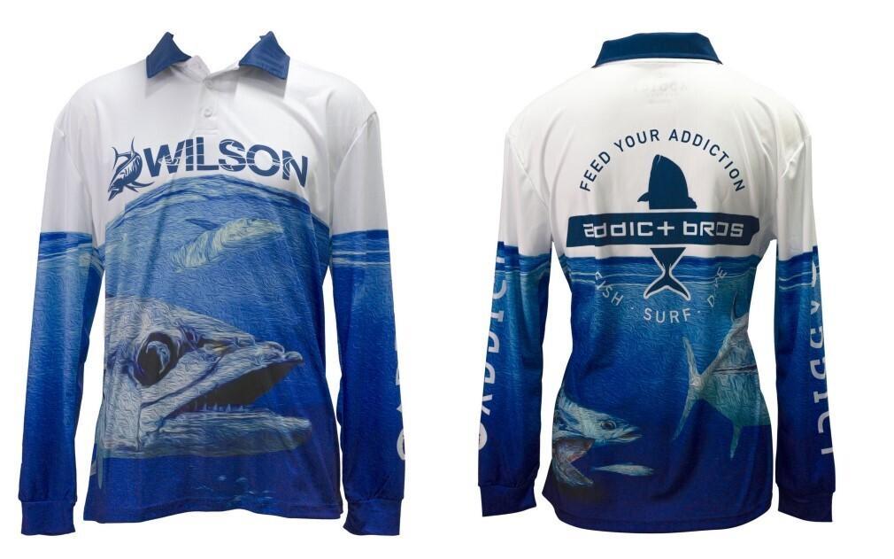 2XL Wilson Venom Addict Brothers Underwater Tournament Long Sleeve Fishing Shirt - UPF50+