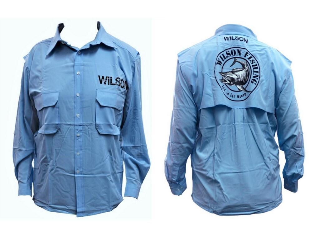 3XL Wilson Outdoor Vented Long Sleeve Fishing Shirt - Moisture Wicking Fishing Jersey