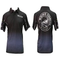 Medium Wilson Fishing Sublimated Black Polo Shirt - UPF 50+ Comfy Breathable Material