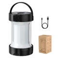 LED Camping Lantern Rechargeable with 4 Modes for Power Outages Outdoor Emergency-Black