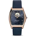 Emporio Armani Men's Mod. ARS3351 Timeless Elegance Leather Strap Watch - Classic Black: Premium Black Leather Watch Strap for Men