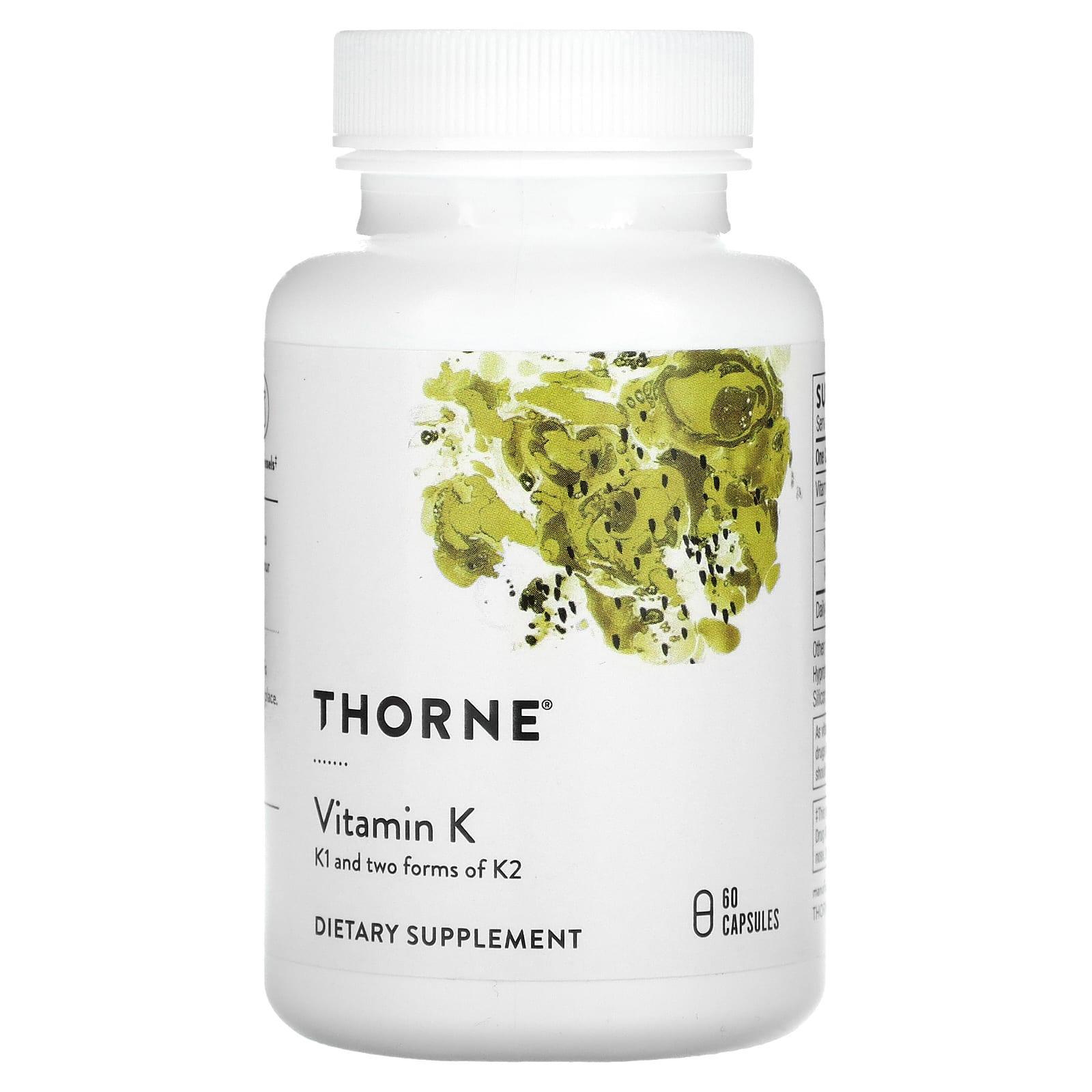 Thorne Research, Vitamin K, 60 Capsules