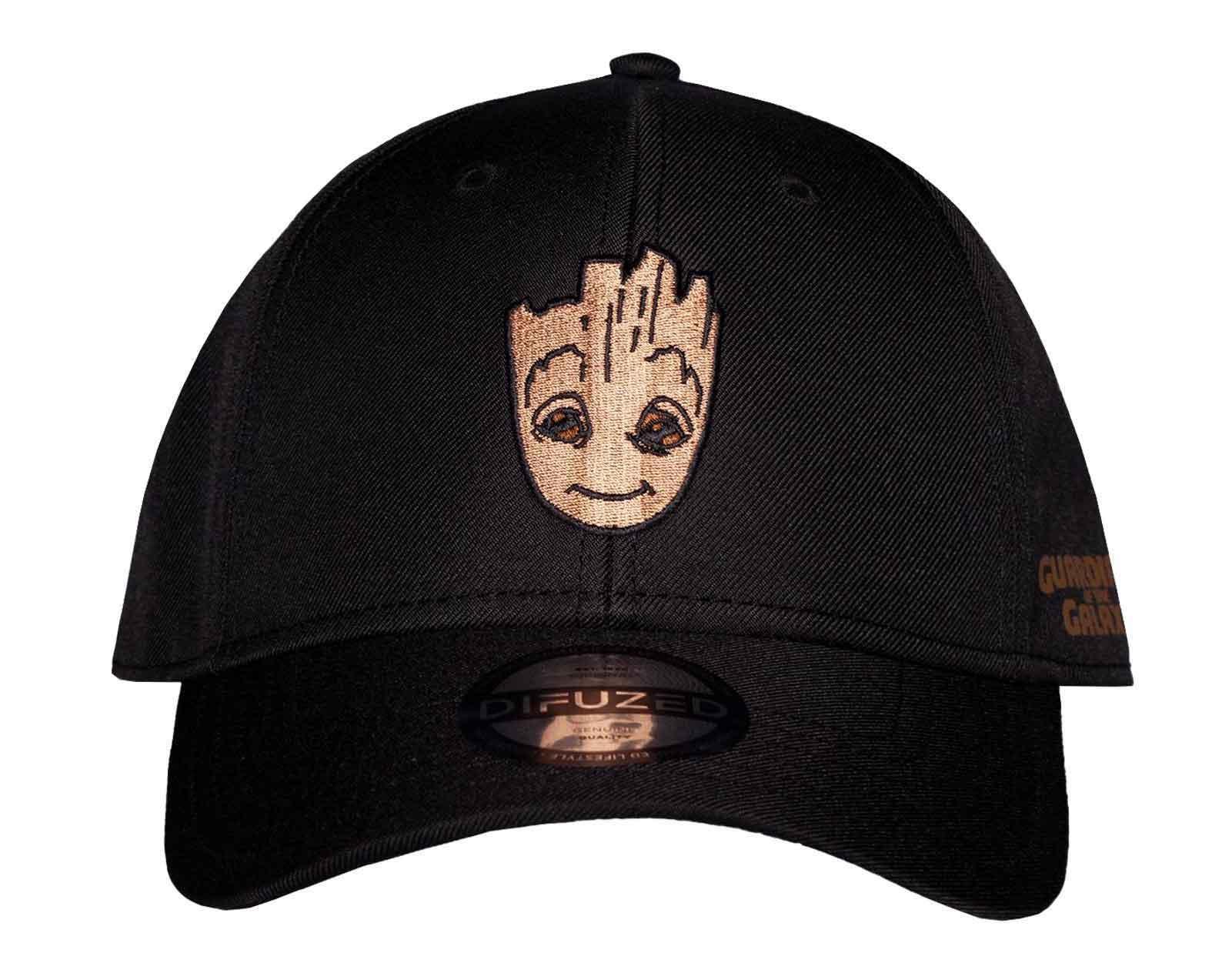 Groot Baseball Cap embroidery Logo new Official Marvel Black Snapback One Size