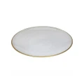 Ismay Round 21cm Glass Dinner Plate Food/Snack Dish Tableware/Dinnerware White