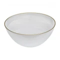 Ismay Round 2.75L Glass Salad Bowl Food Serving Soup/Rice Dish Dinnerware White