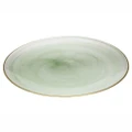 Ismay Large 33cm Round Glass Platter Tableware Food Serving Dish Plate Green