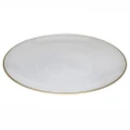Ismay Large 33cm Round Glass Platter Tableware Food Serving Dish Plate White