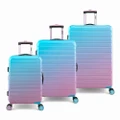 3pc iFly 20/24/28in Wheeled Hard Case Trolley Combo Luggage Bag Set Cotton Candy