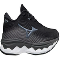 Mizuno Womens Wave Sky 5 D Running Athletic Shoes Runners Sneakers - Black - US 9.5