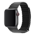 3sixT Genuine Leather Textured Replacement Band For 38/40mm S4 Apple Watch Black