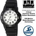 VQ84J001 Citizen Made Q&Q Swimming Men's Watch 100-Metres Water Resistant Diver Style