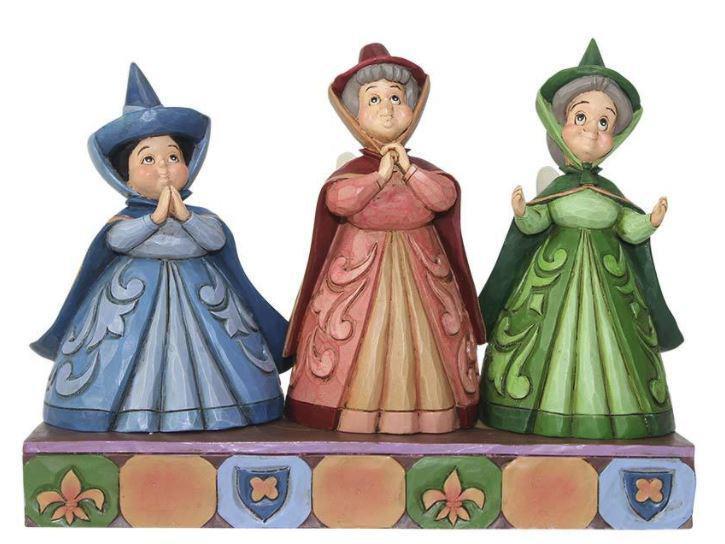 Jim Shore Disney Traditions - Sleeping Beauty Aurora's Three Fairy Guardians - Royal Guests