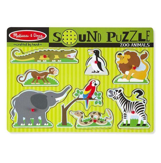 Melissa & Doug Sound Puzzle - Zoo Animals 8pc