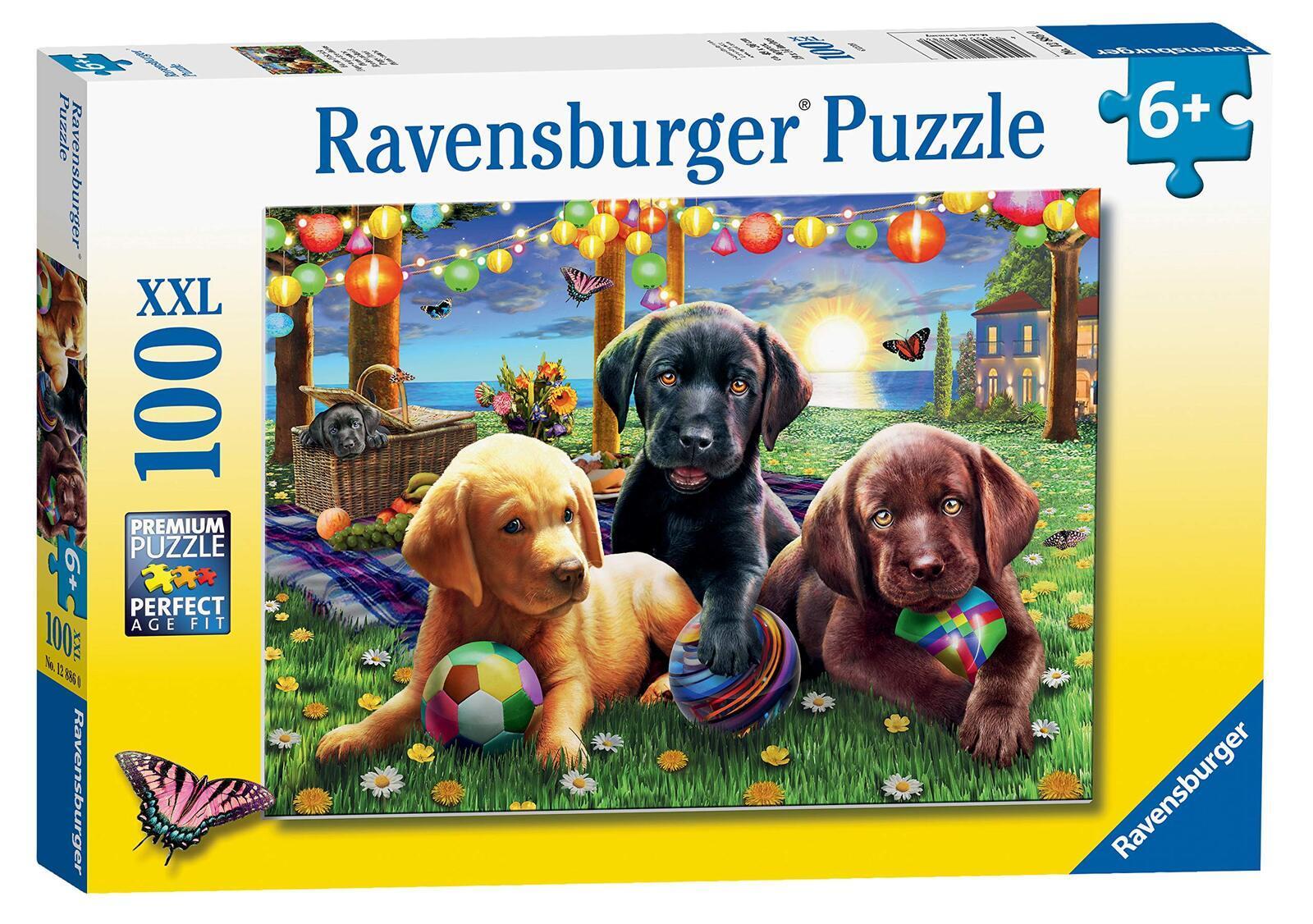 Ravensburger Puzzle 100pc XXL - Puppy Picnic