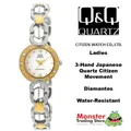 Citizen Made QQ Japanese Quartz Ladies Dress Watch Water Resistant GL35-802