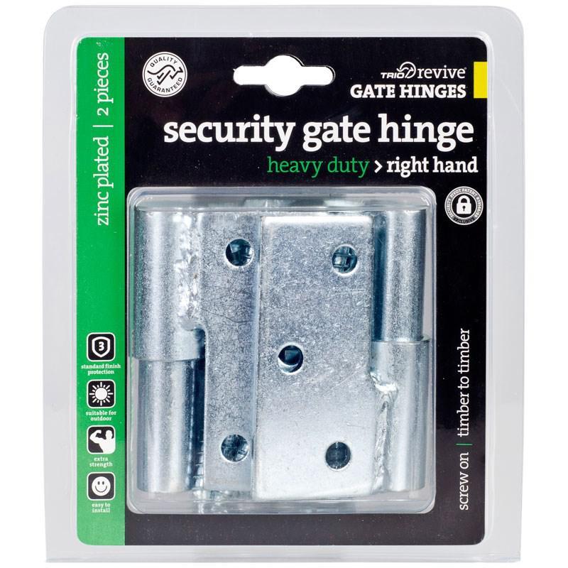 TRIO REVIVE Hinge Gate Timber/Timber RH Zinc Plated Fencing Equipment
