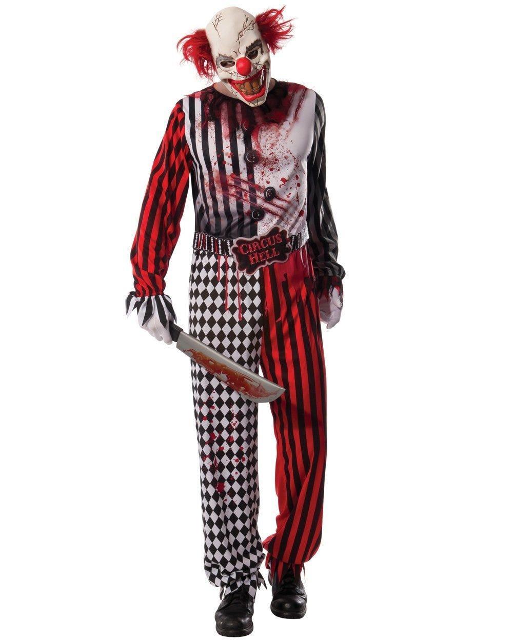 Grinning Evil Clown Mens Costume