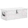 Storage Box Silver 70x31x27 cm Aluminium vidaXL
