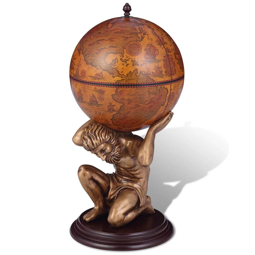 Globe Bar Wine Stand Atlas Design 42x42x85 cm vidaXL