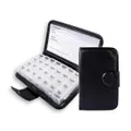 1st Care® 2PCE Pill Wallet Box/Organiser Storage Dispenser Leather Case