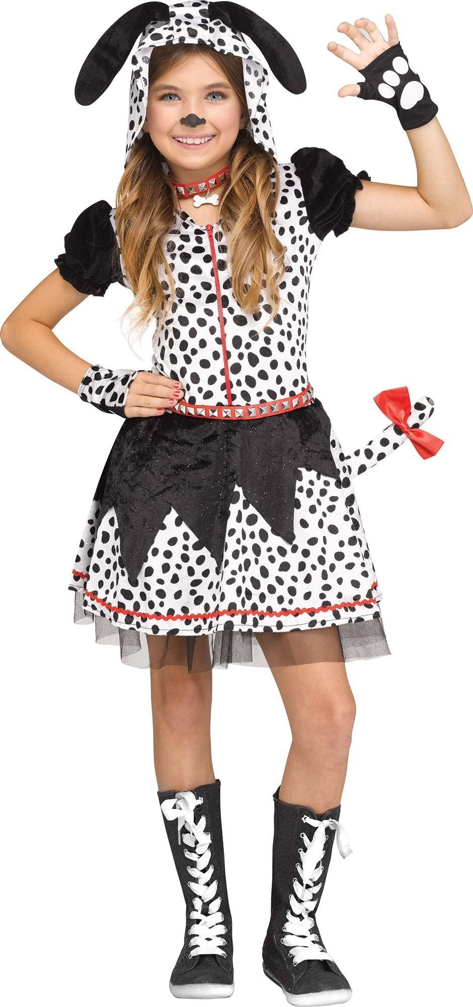 Spotted Dalmatian Dog Puppy Girls Costume