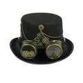 Steampunk Bronze Metal Goggles Gears Hat
