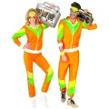 Fun Couple 80s Tracksuit Costume Outfit