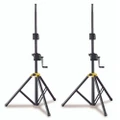 2PK Hercules Foldable Winch Up Floor Stand/Holder for Stage PA Speaker w/Adaptor