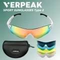 Sport Sunglasses Type 2 (White Frame With Black End Tip)
