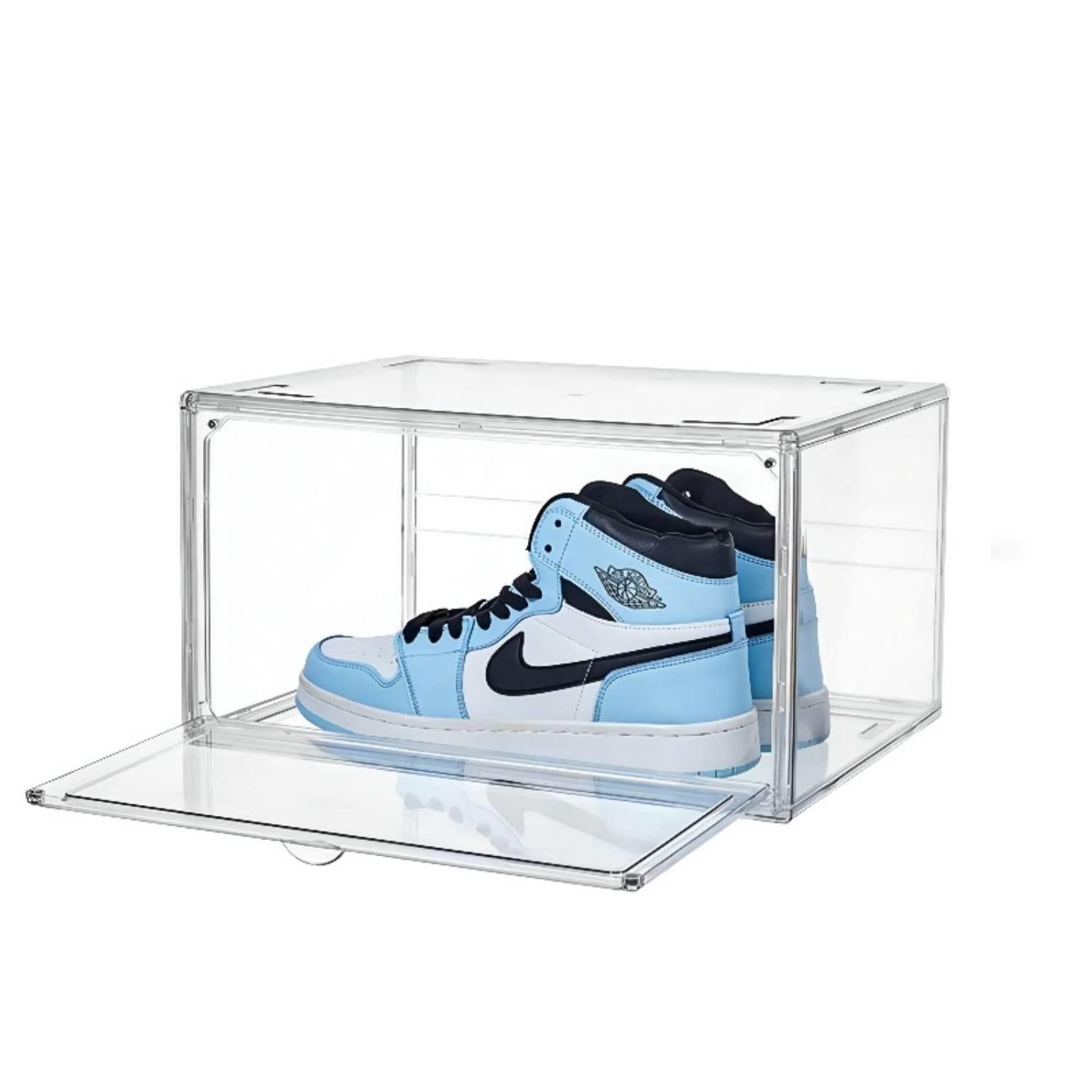 Premium Sneaker Acrylic Display Shoe Box Storage Case Clear Stackable
