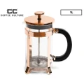 Coffee Culture 1L Rose Gold French Press Coffee Plunger Maker Clear Glass Design