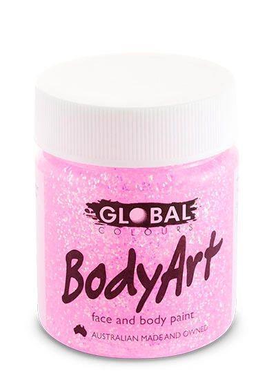 Bodyart Face & Body Gel - Pink Glitter 45ml