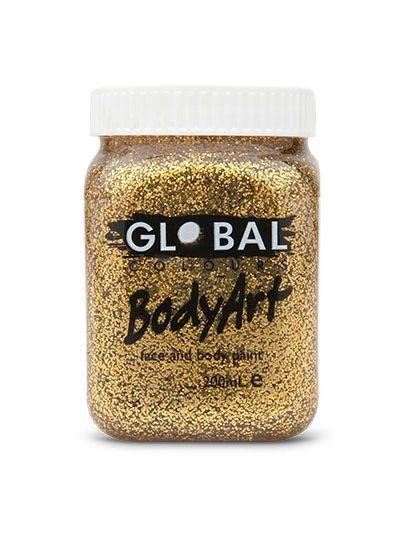 Bodyart Face & Body Gel - Gold Glitter 200ml